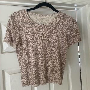 Cheetah Print Lettuce Trim Baby Tee “Soft and Sexy”
